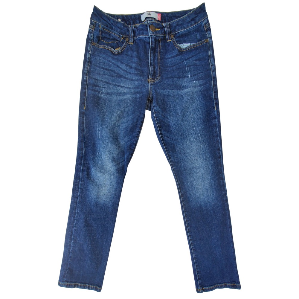 Cabi High Straight Jeans Womens 6 Blue High Rise Straight Leg Stretch 3561